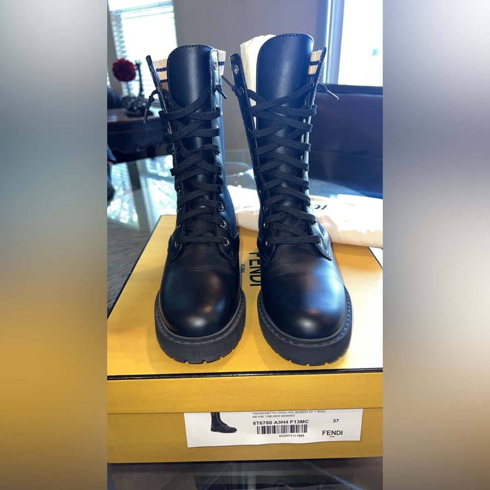 Fendi Rockoko Combat boots in black